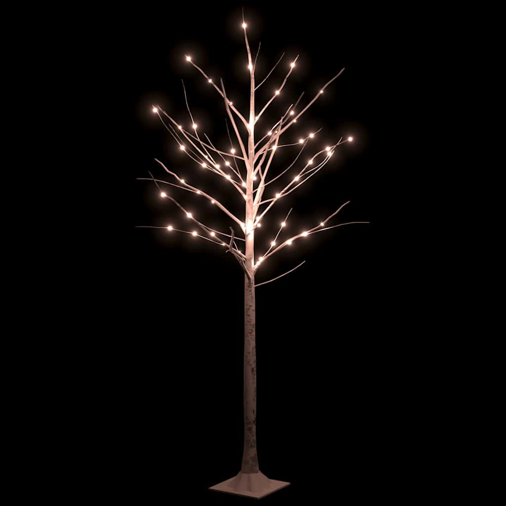vidaXL Mesteacăn cu LED, alb, 96 LED-uri alb calde, 180 cm vidaXL Mesteacăn cu LED, alb, 96 LED-uri alb calde, 180 cm