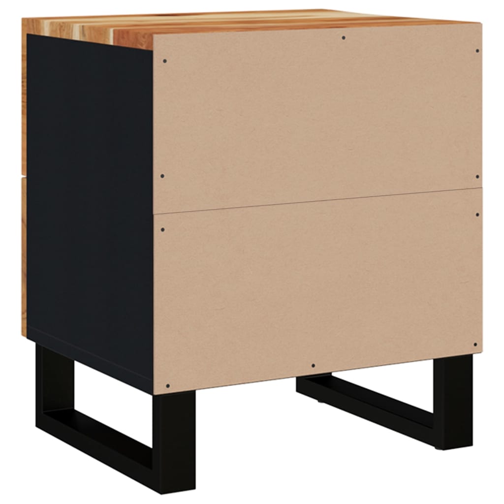 vidaXL Noptiere, 2 buc., 40x33x46 cm, lemn masiv de acacia vidaXL Noptiere, 2 buc., 40x33x46 cm, lemn masiv de acacia