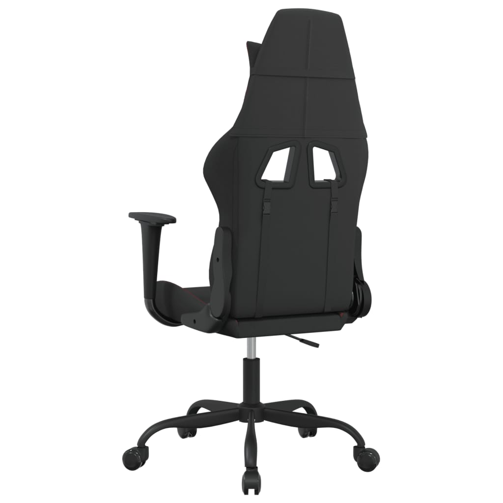 vidaXL Scaun de gaming cu masaj, negru și roșu, material textil