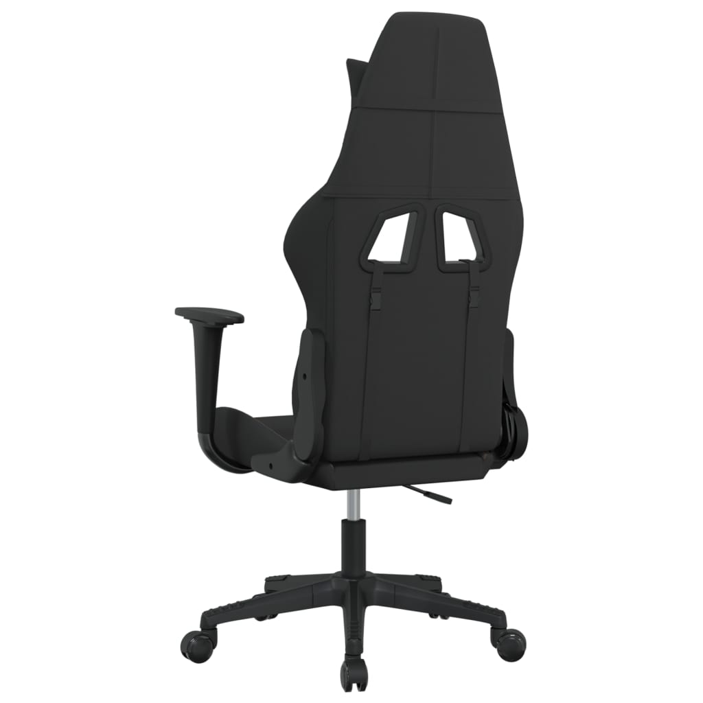 vidaXL Scaun de gaming cu masaj, negru și taupe, material textil
