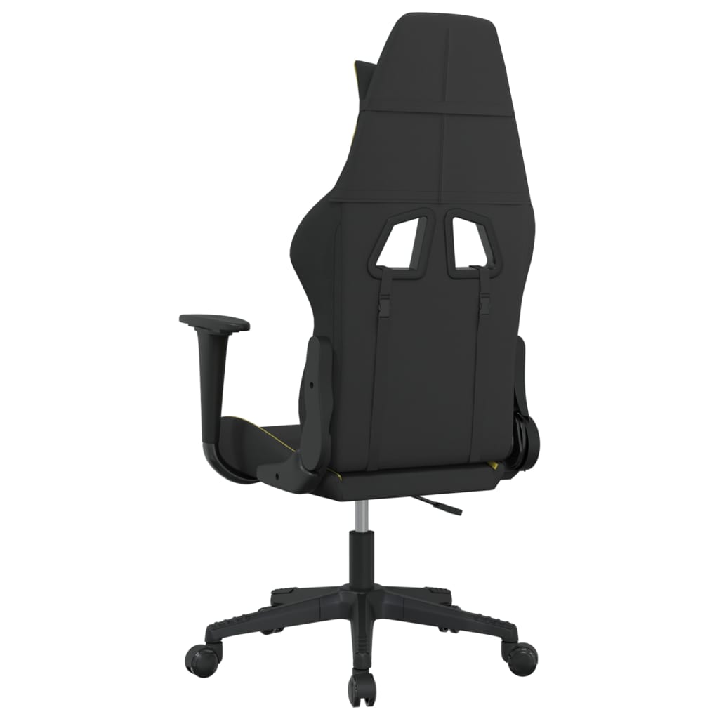 vidaXL Scaun de gaming cu masaj, negru și verde deschis, textil vidaXL Scaun de gaming cu masaj, negru și verde deschis, textil