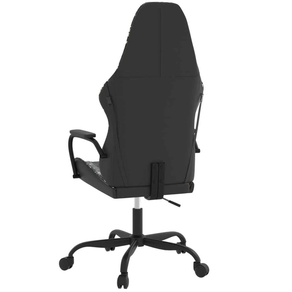 vidaXL Scaun de gaming de masaj, negru și camuflaj, piele ecologică vidaXL Scaun de gaming de masaj, negru și camuflaj, piele ecologică