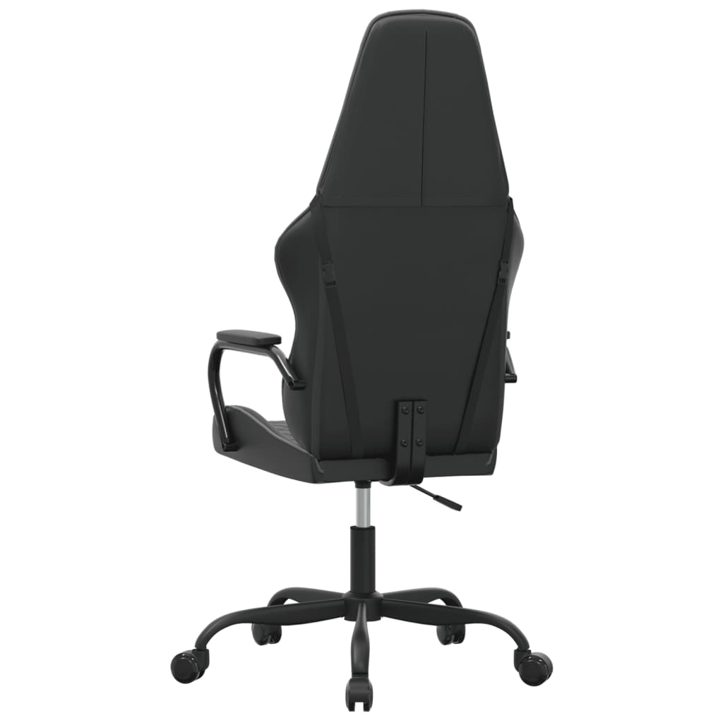 vidaXL Scaun de gaming de masaj, negru și gri, piele ecologică vidaXL Scaun de gaming de masaj, negru și gri, piele ecologică