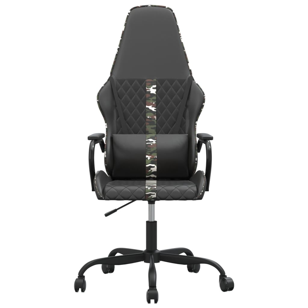 vidaXL Scaun de gaming de masaj, camuflaj și negru, piele ecologică vidaXL Scaun de gaming de masaj, camuflaj și negru, piele ecologică