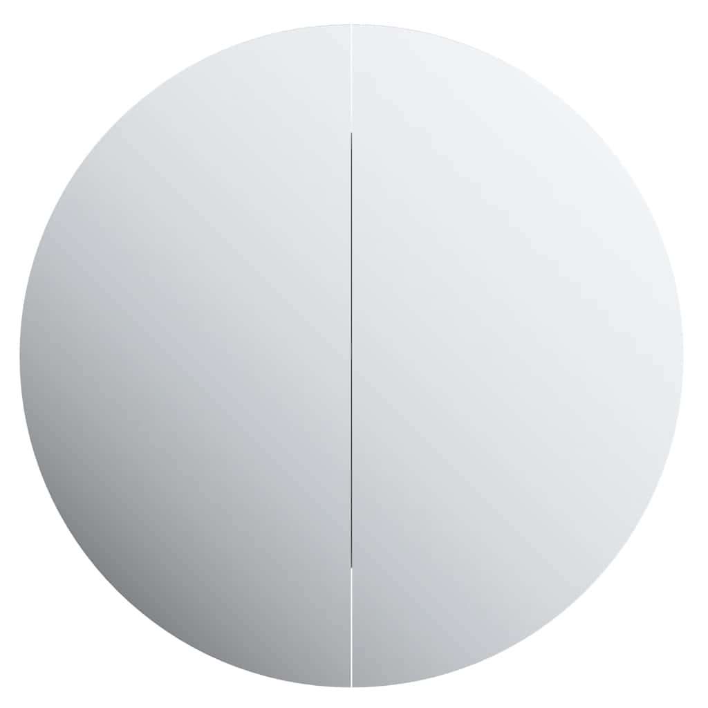 vidaXL Dulap de baie cu oglindă rotundă și LED, alb, 40x40x17,5 cm vidaXL Dulap de baie cu oglindă rotundă și LED, alb, 40x40x17,5 cm
