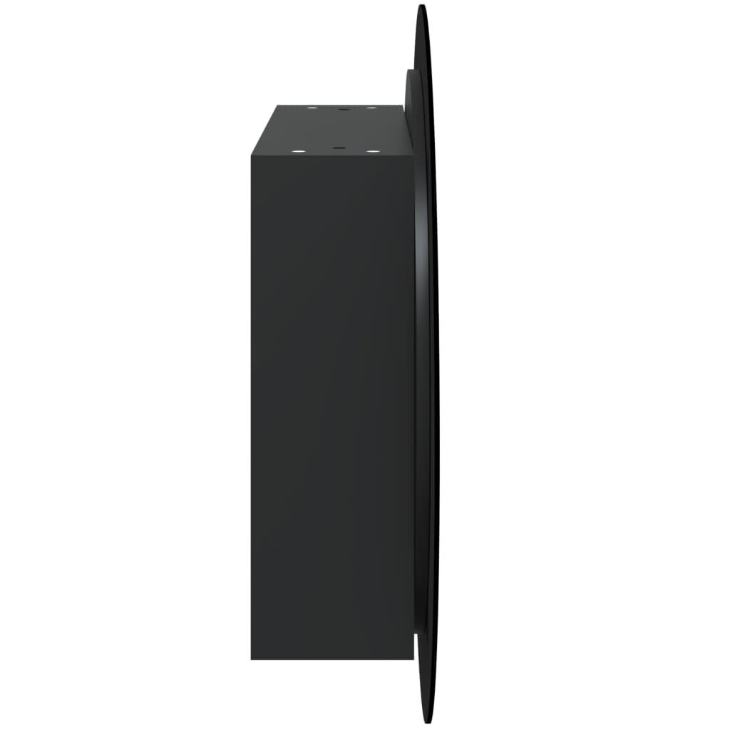 vidaXL Dulap de baie cu oglindă rotundă și LED, negru, 54x54x17,5 cm vidaXL Dulap de baie cu oglindă rotundă și LED, negru, 54x54x17,5 cm