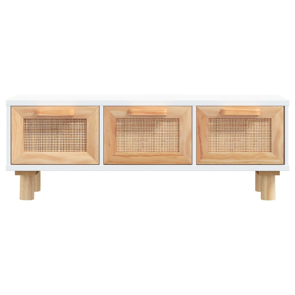 vidaXL Măsuță de cafea alb 80x40x30 cm lemn prelucrat&lemn masiv pin vidaXL Măsuță de cafea alb 80x40x30 cm lemn prelucrat&lemn masiv pin