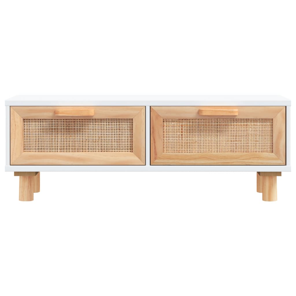 vidaXL Măsuță de cafea alb 80x40x30cm lemn prelucrat&lemn masiv pin vidaXL Măsuță de cafea alb 80x40x30cm lemn prelucrat&lemn masiv pin