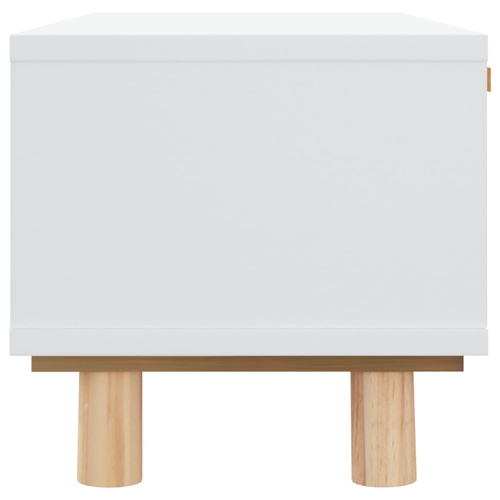 vidaXL Măsuță de cafea alb 80x40x30cm lemn prelucrat&lemn masiv pin vidaXL Măsuță de cafea alb 80x40x30cm lemn prelucrat&lemn masiv pin
