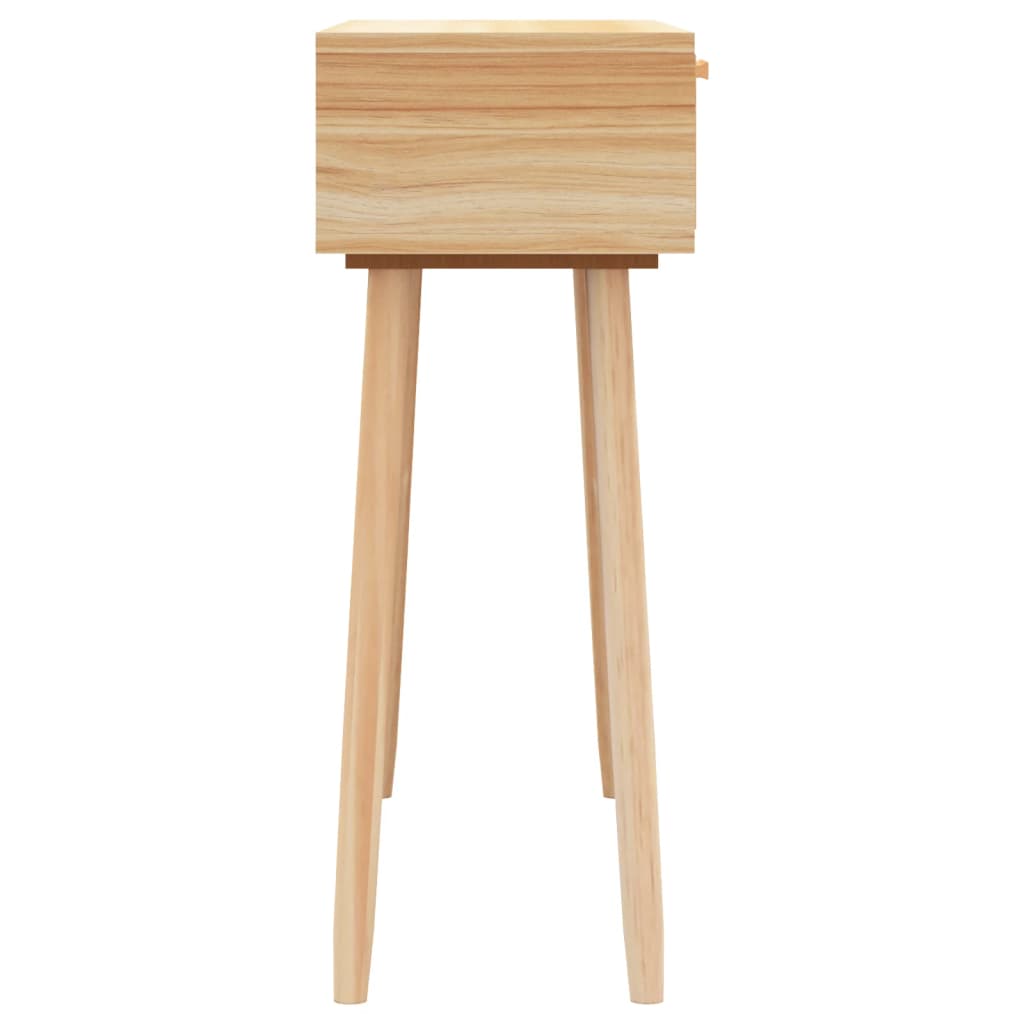 vidaXL Masă consolă maro 80x30x75 cm lemn masiv pin și ratan natural vidaXL Masă consolă maro 80x30x75 cm lemn masiv pin și ratan natural