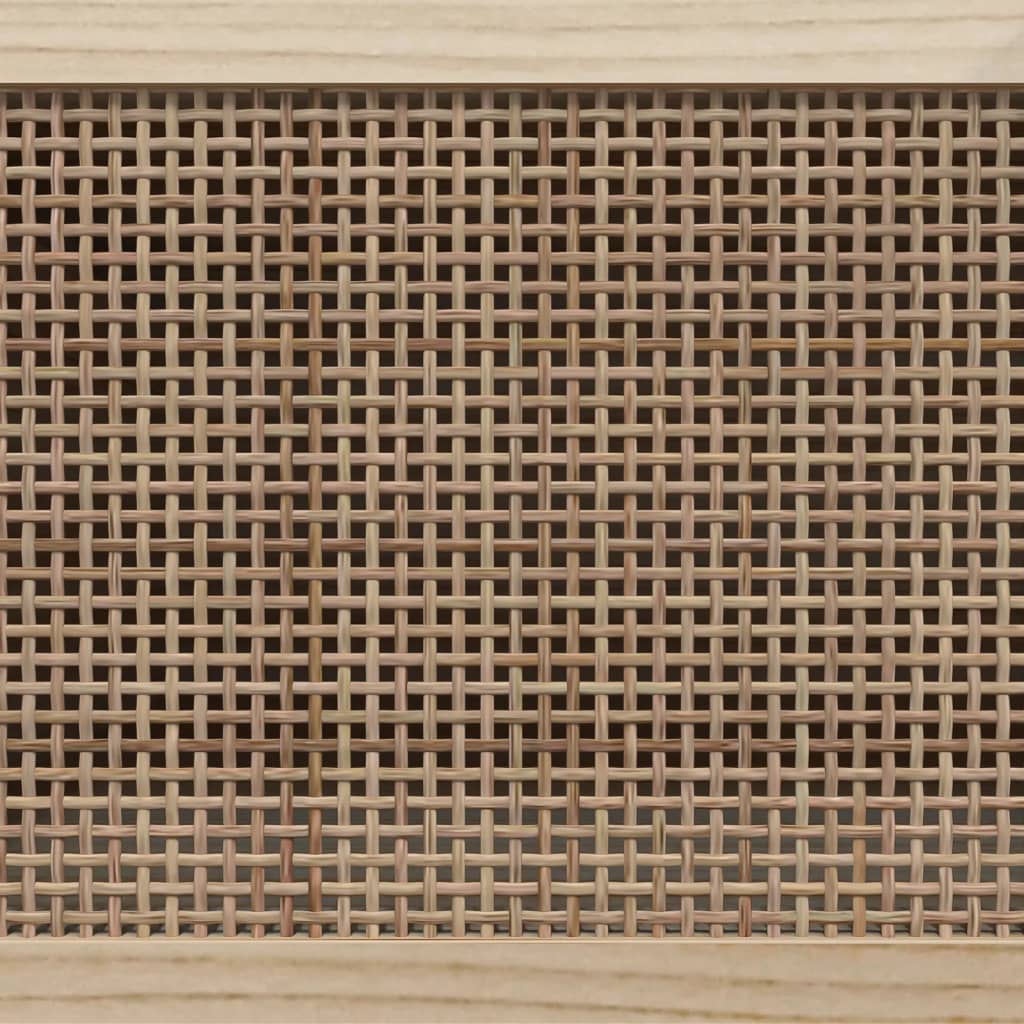 vidaXL Servantă, maro, 60x30x70 cm, lemn masiv pin și ratan natural