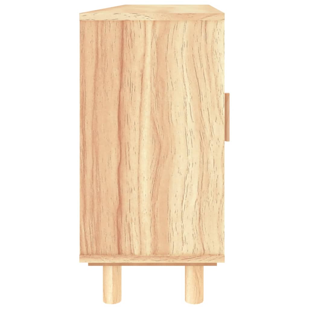 vidaXL Servantă, maro, 105x30x60 cm, lemn masiv pin și ratan natural