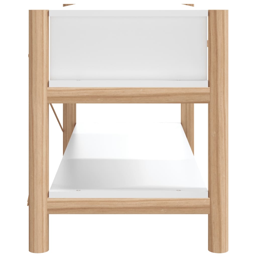 vidaXL Comodă TV, alb, 82x38x45 cm, lemn prelucrat vidaXL Comodă TV, alb, 82x38x45 cm, lemn prelucrat