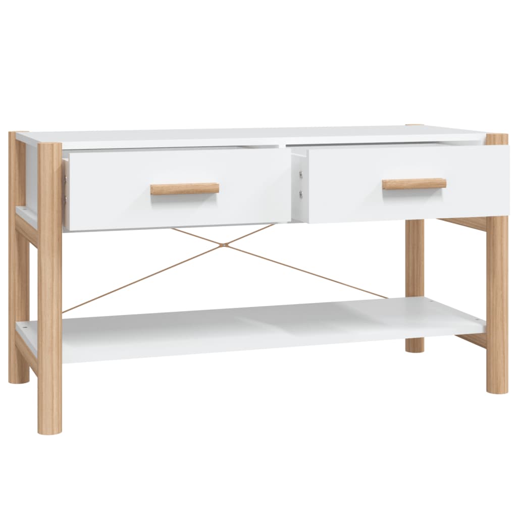 vidaXL Comodă TV, alb, 82x38x45 cm, lemn prelucrat vidaXL Comodă TV, alb, 82x38x45 cm, lemn prelucrat