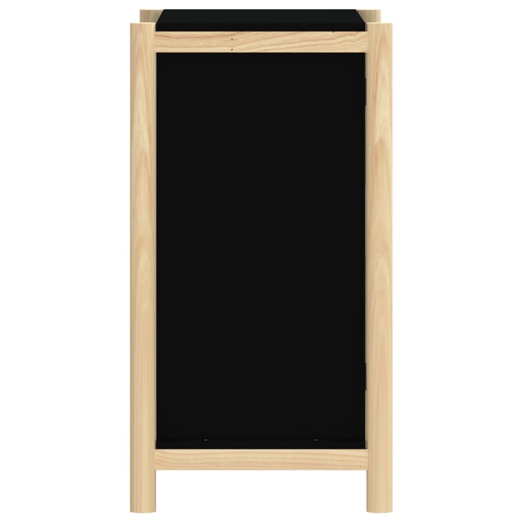 vidaXL Servantă, negru, 62x38x70 cm, lemn prelucrat vidaXL Servantă, negru, 62x38x70 cm, lemn prelucrat