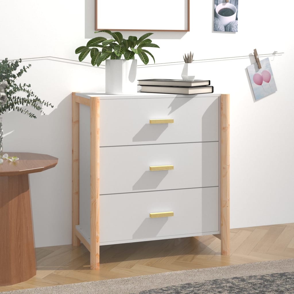 vidaXL Servantă, alb, 62x38x70cm, lemn prelucrat