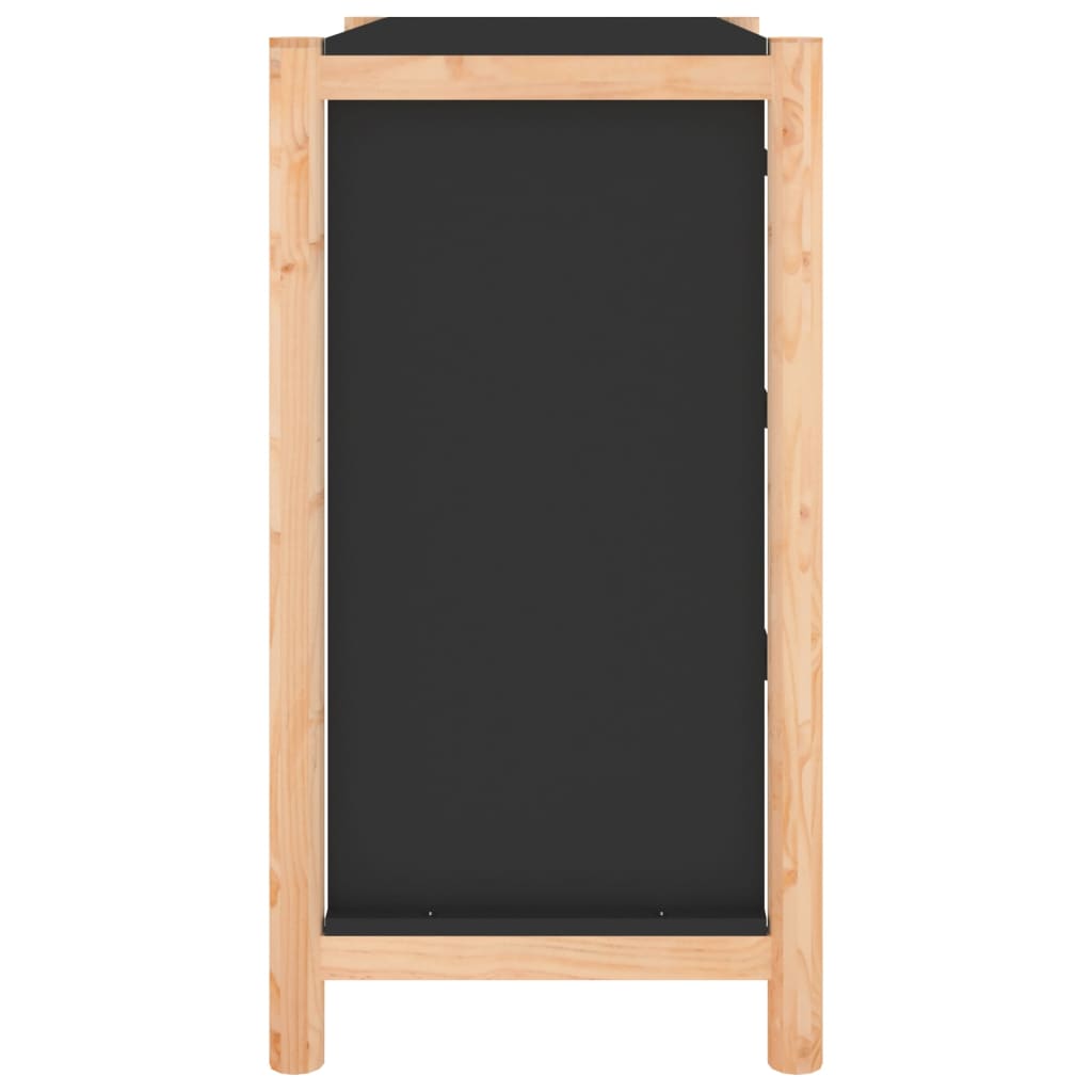vidaXL Servantă, negru, 62x38x70 cm, lemn prelucrat