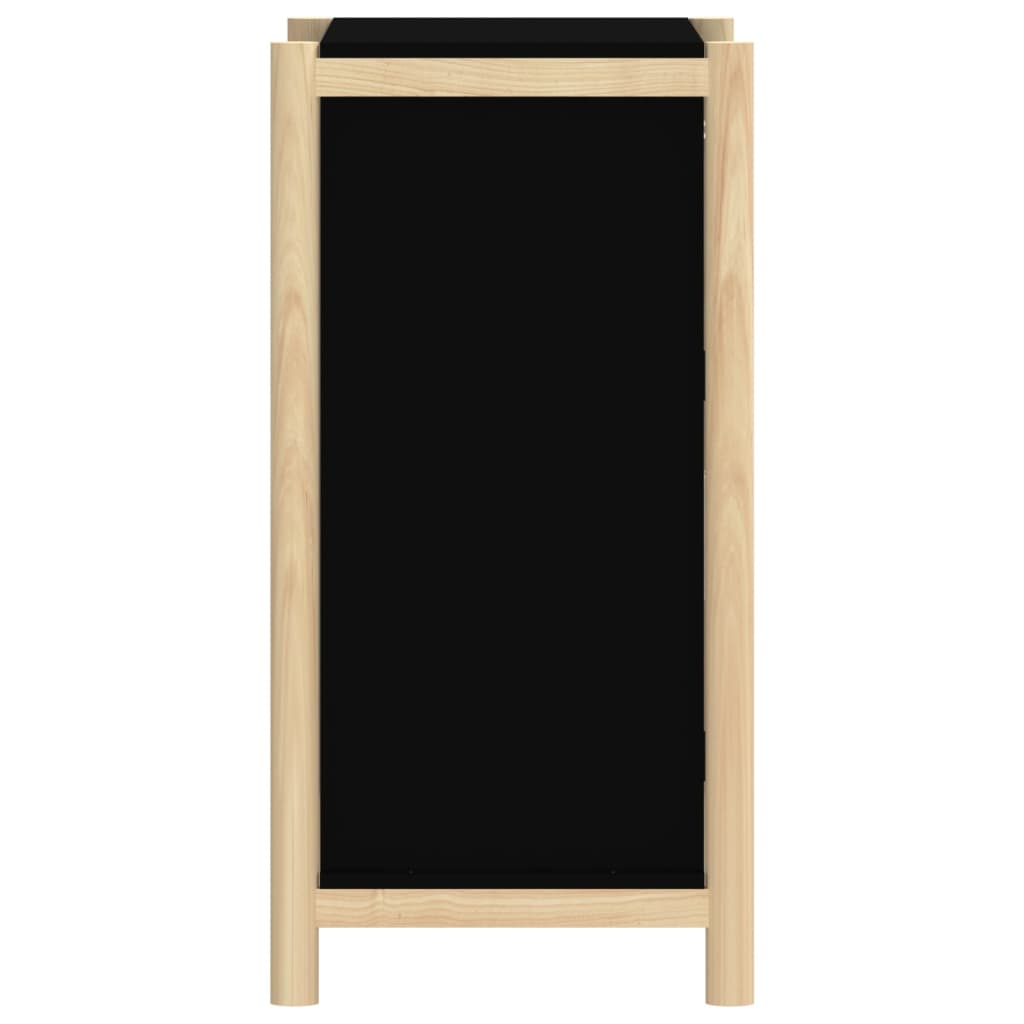 vidaXL Servantă, negru, 62x38x75 cm, lemn prelucrat