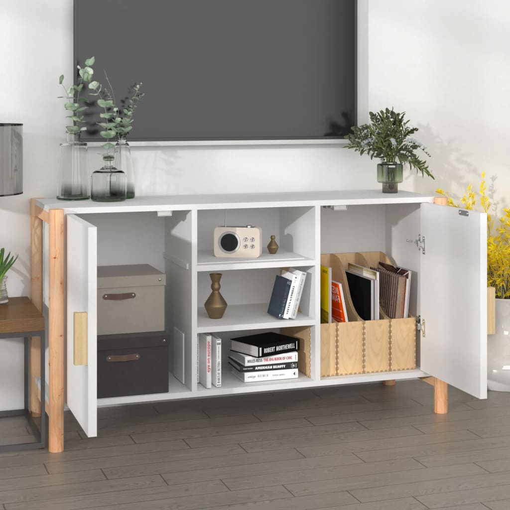 vidaXL Servantă, alb, 107x38x60 cm, lemn prelucrat