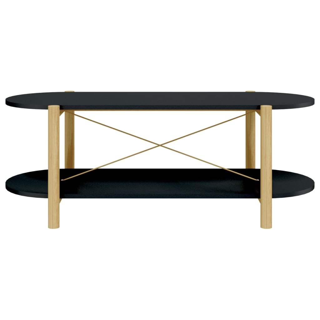 vidaXL Măsuță de cafea, negru, 110x48x40 cm, lemn compozit vidaXL Măsuță de cafea, negru, 110x48x40 cm, lemn compozit
