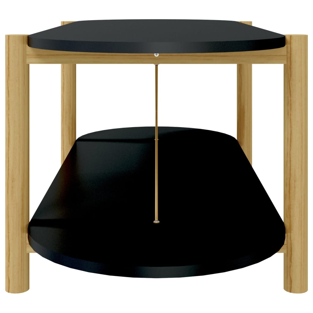 vidaXL Măsuță de cafea, negru, 110x48x40 cm, lemn compozit vidaXL Măsuță de cafea, negru, 110x48x40 cm, lemn compozit