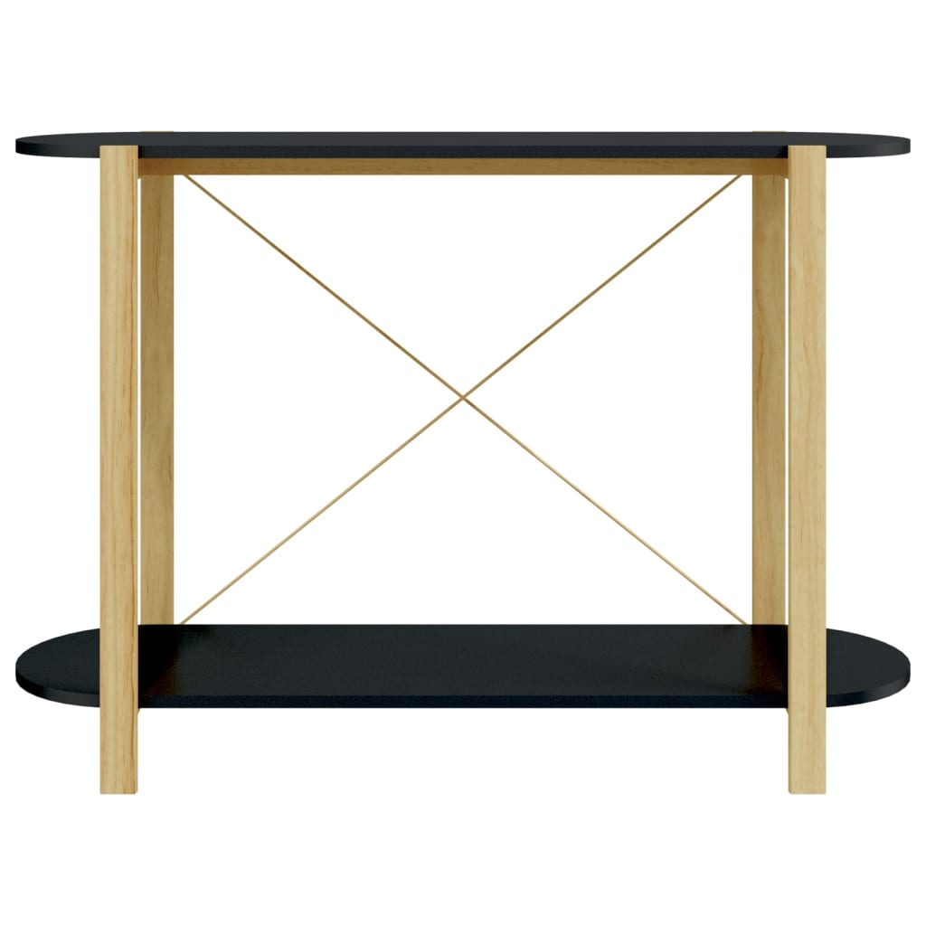 vidaXL Măsuță consolă, negru, 110x38x75 cm, lemn prelucrat vidaXL Măsuță consolă, negru, 110x38x75 cm, lemn prelucrat