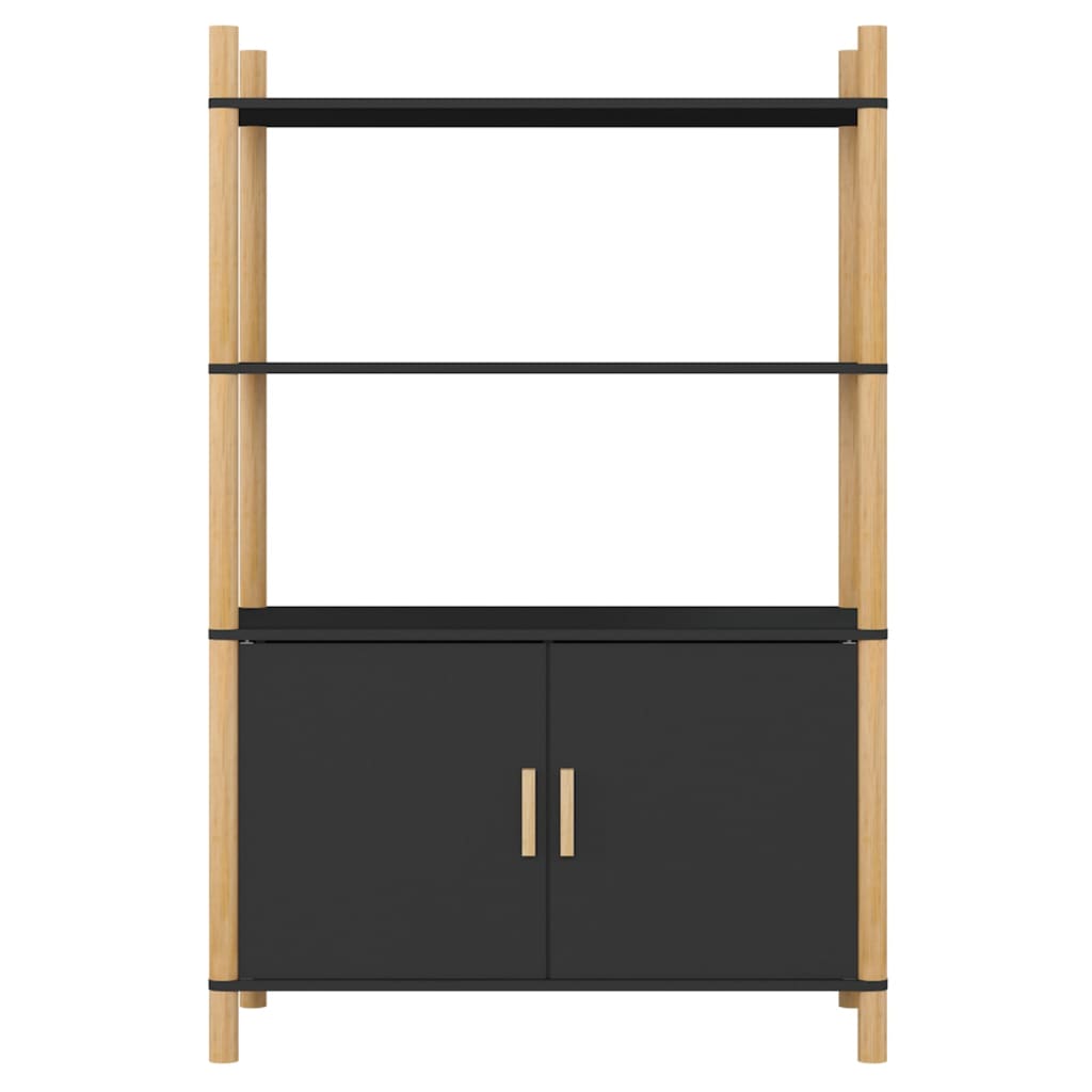 vidaXL Dulap înalt, negru, 80x40x121 cm, lemn prelucrat