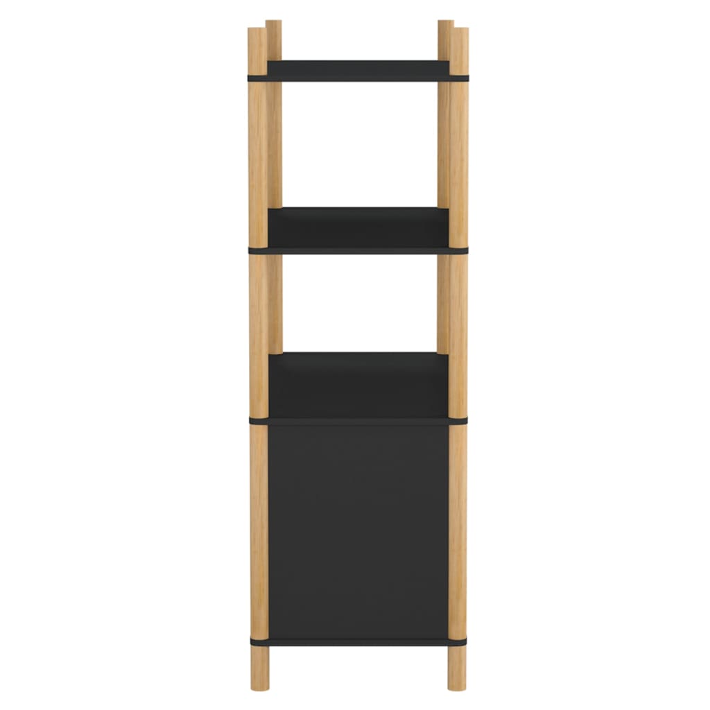vidaXL Dulap înalt, negru, 80x40x121 cm, lemn prelucrat