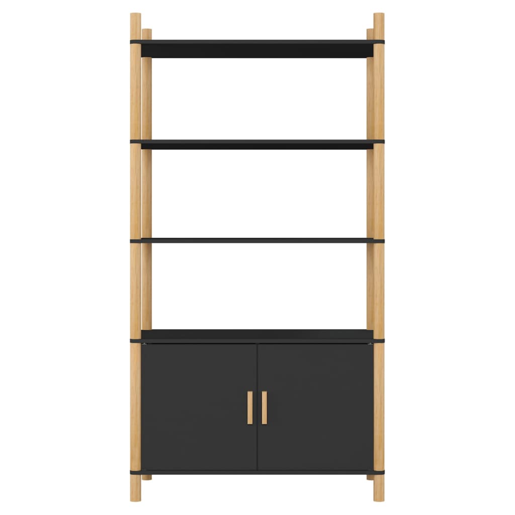 vidaXL Dulap înalt, negru, 80x40x153 cm, lemn prelucrat