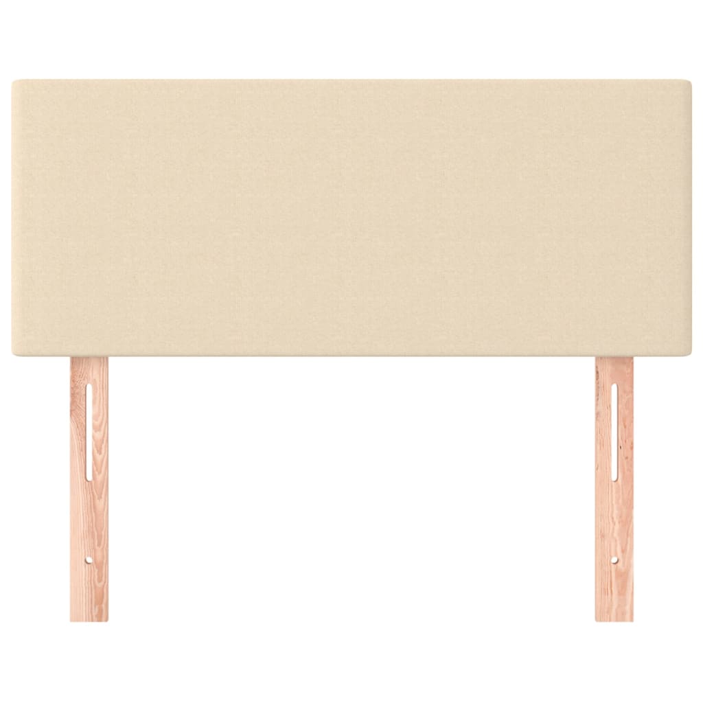 vidaXL Tăblie de pat, crem, 80x5x78/88 cm, textil