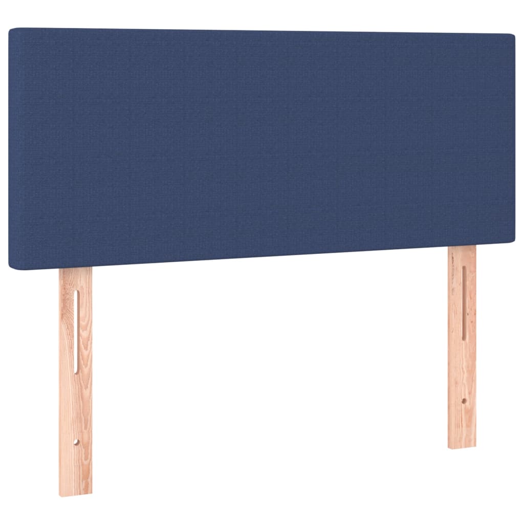 vidaXL Tăblie de pat, albastru, 80x5x78/88 cm, textil