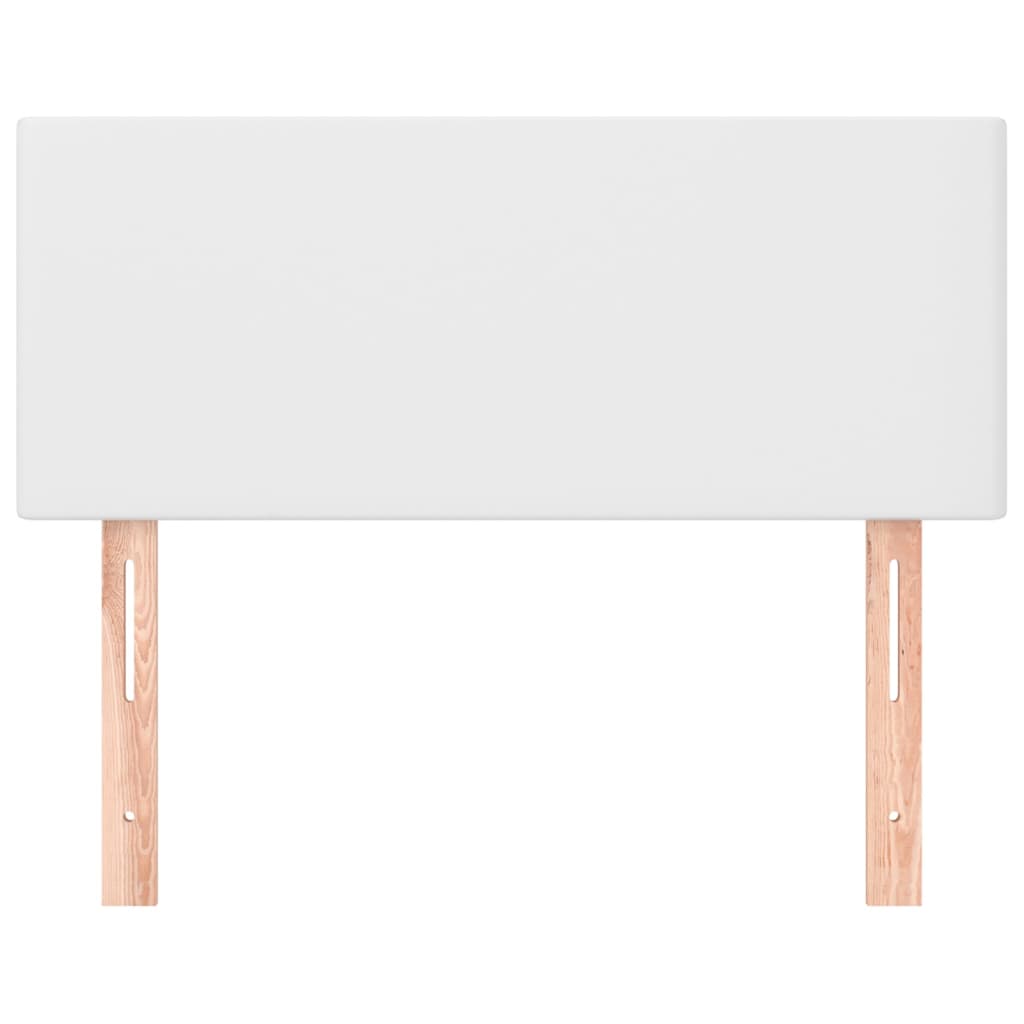 vidaXL Tăblie de pat, alb, 80x5x78/88 cm, piele ecologică vidaXL Tăblie de pat, alb, 80x5x78/88 cm, piele ecologică