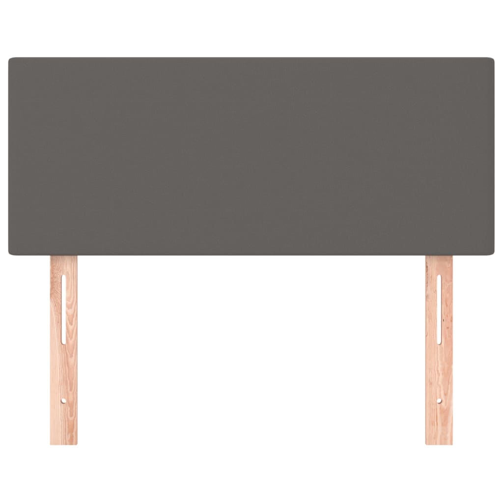 vidaXL Tăblie de pat, gri, 80x5x78/88 cm, piele ecologică