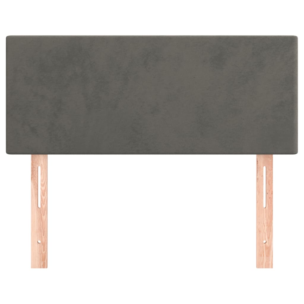 vidaXL Tăblie de pat, gri închis, 80x5x78/88 cm, catifea vidaXL Tăblie de pat, gri închis, 80x5x78/88 cm, catifea