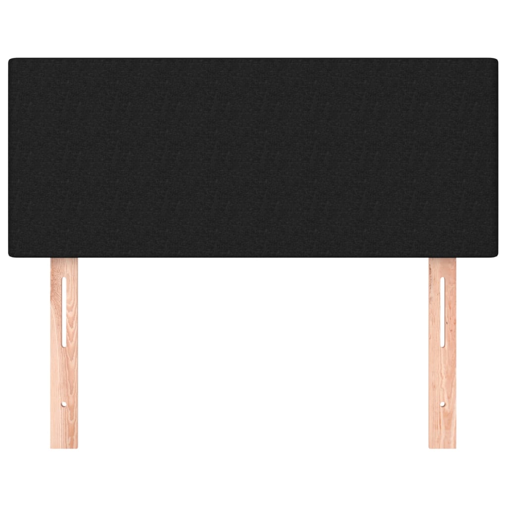 vidaXL Tăblie de pat, negru, 90x5x78/88 cm, textil