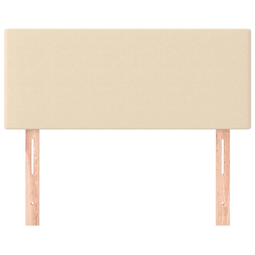 vidaXL Tăblie de pat, crem, 90x5x78/88 cm, textil