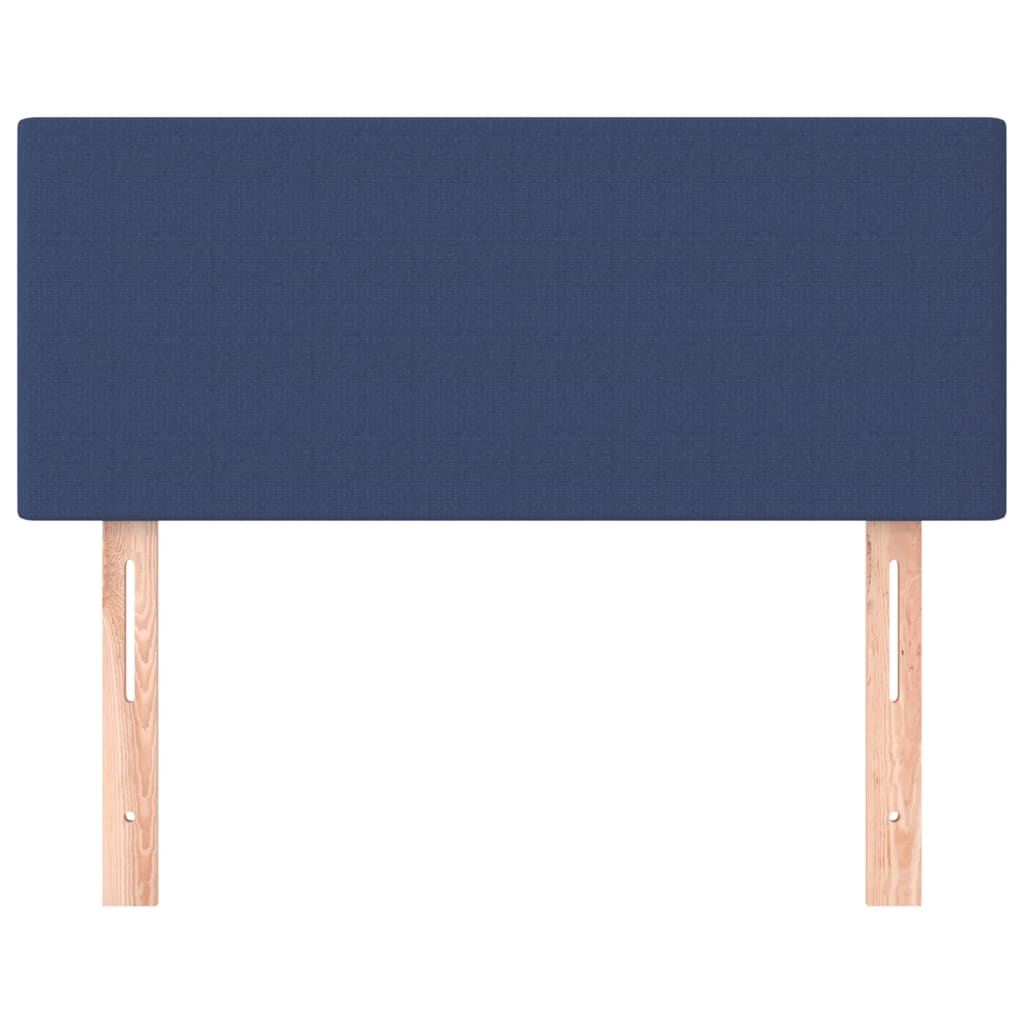 vidaXL Tăblie de pat, albastru, 90x5x78/88 cm, textil