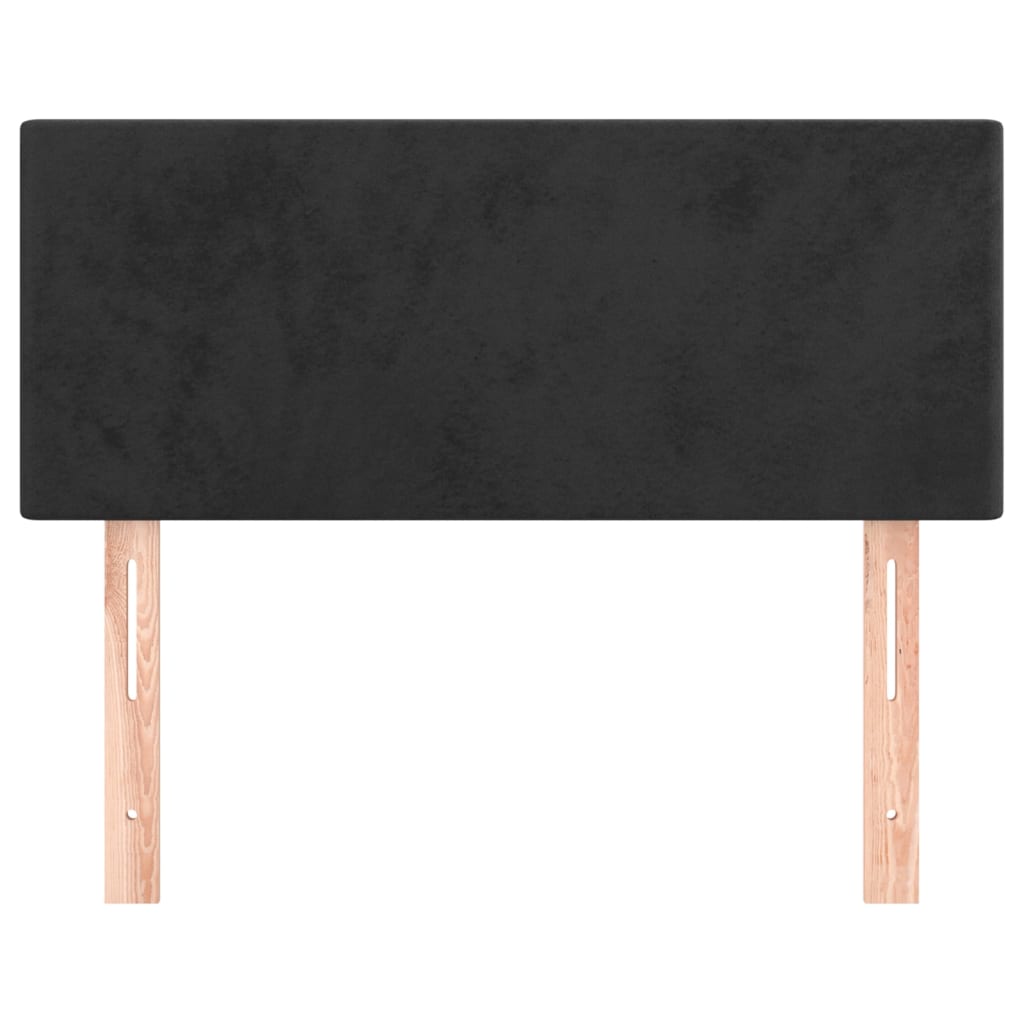 vidaXL Tăblie de pat, negru, 90x5x78/88 cm, catifea