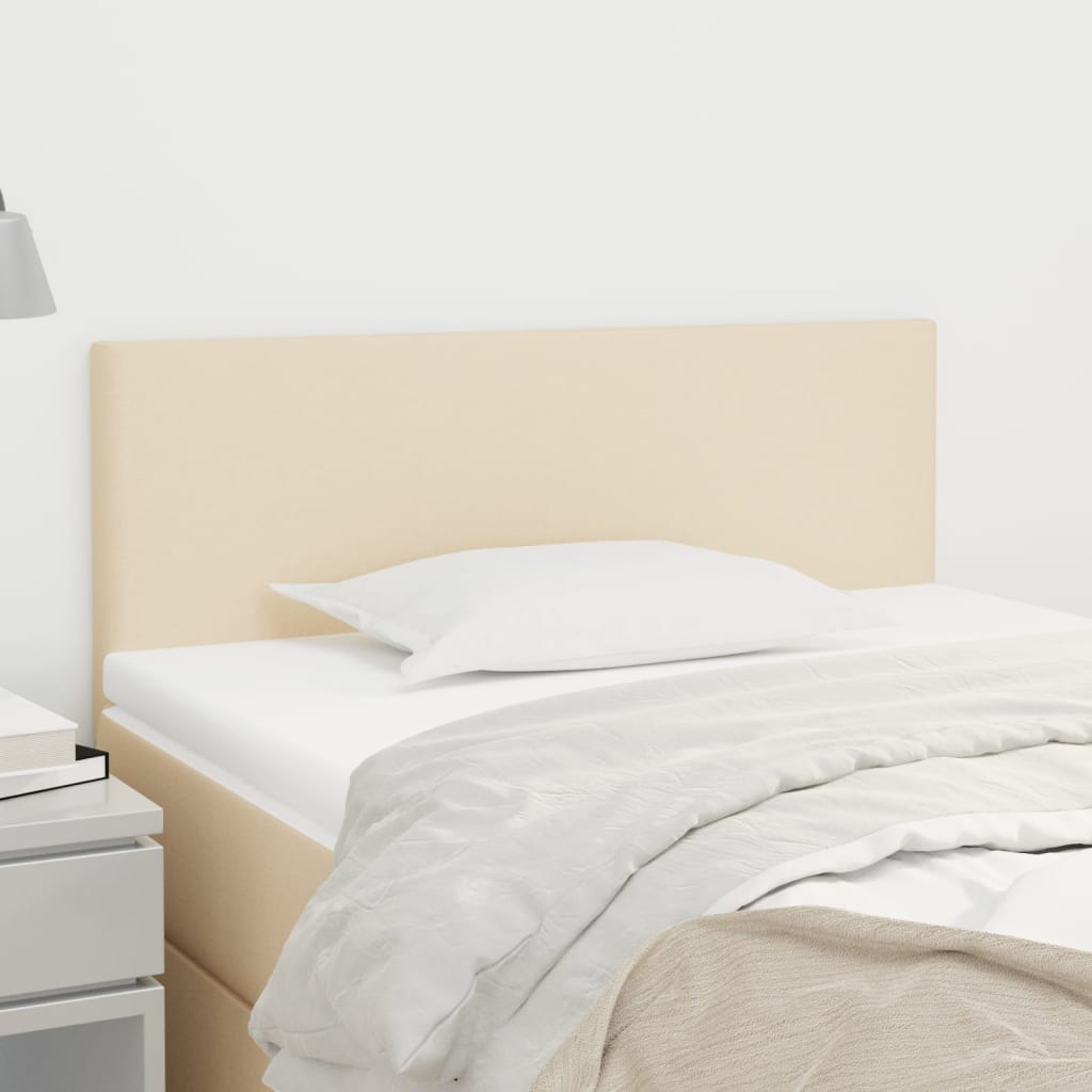 vidaXL Tăblie de pat, crem, 100x5x78/88 cm, textil