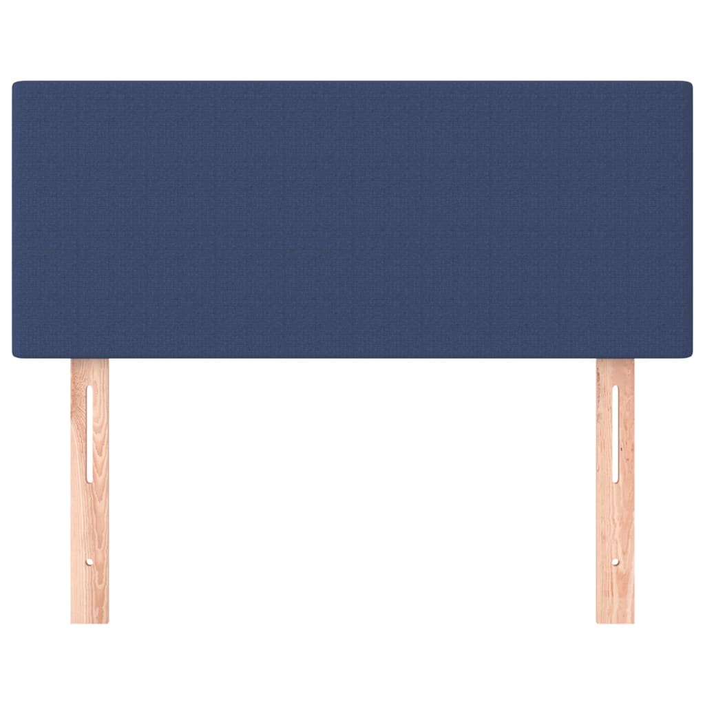 vidaXL Tăblie de pat, albastru, 100x5x78/88 cm, textil