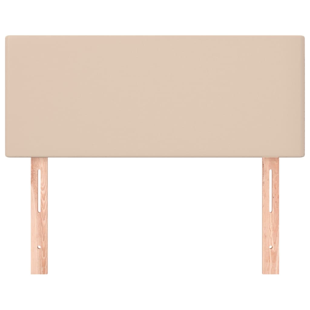 vidaXL Tăblie de pat, cappuccino, 100x5x78/88 cm, piele ecologică