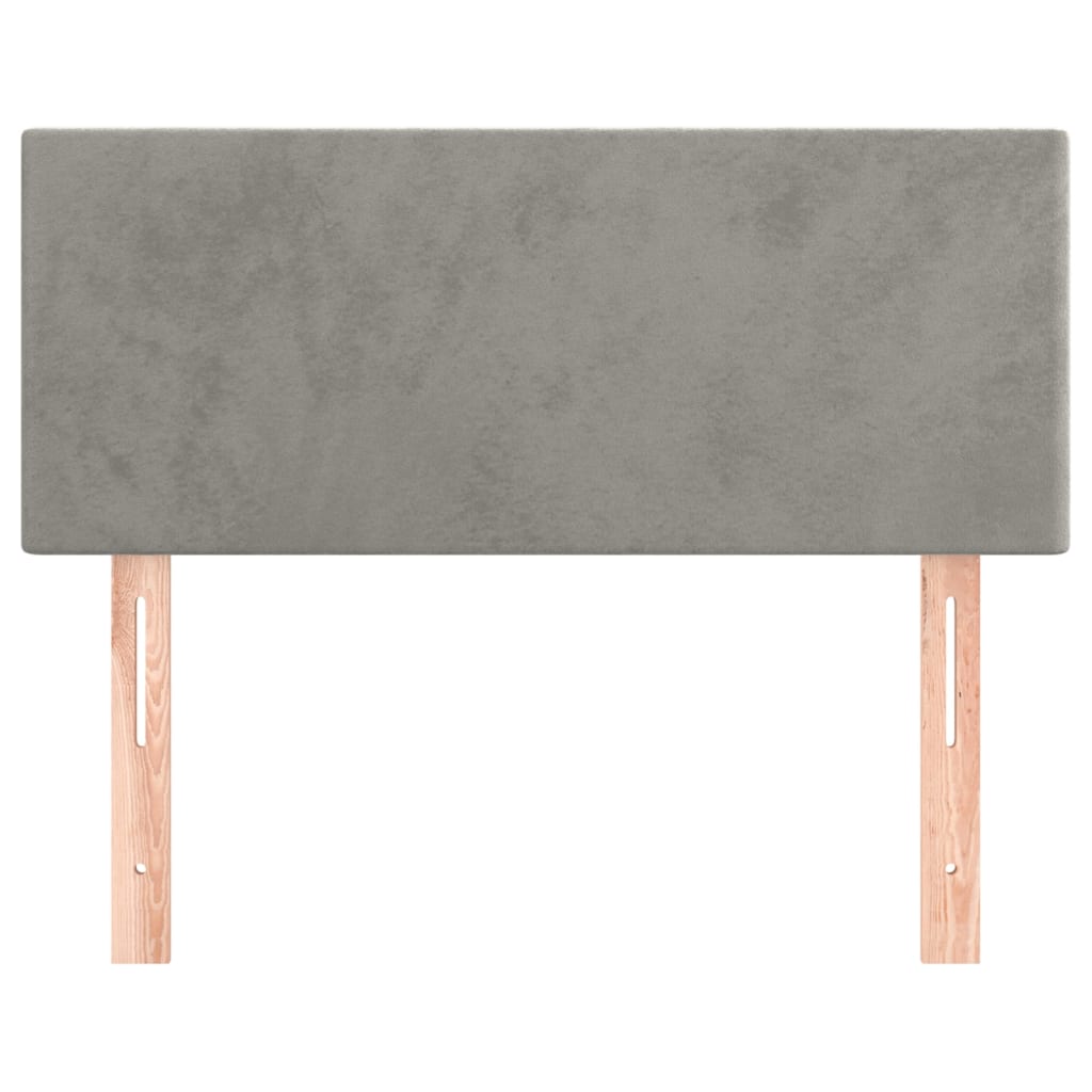 vidaXL Tăblie de pat, gri deschis, 100x5x78/88 cm, catifea