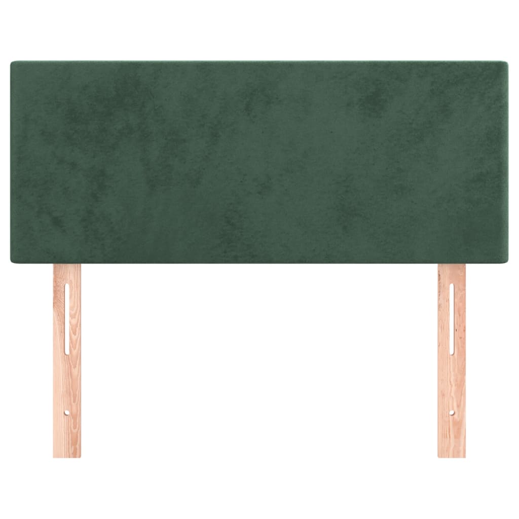 vidaXL Tăblie de pat, verde închis, 100x5x78/88 cm, catifea vidaXL Tăblie de pat, verde închis, 100x5x78/88 cm, catifea