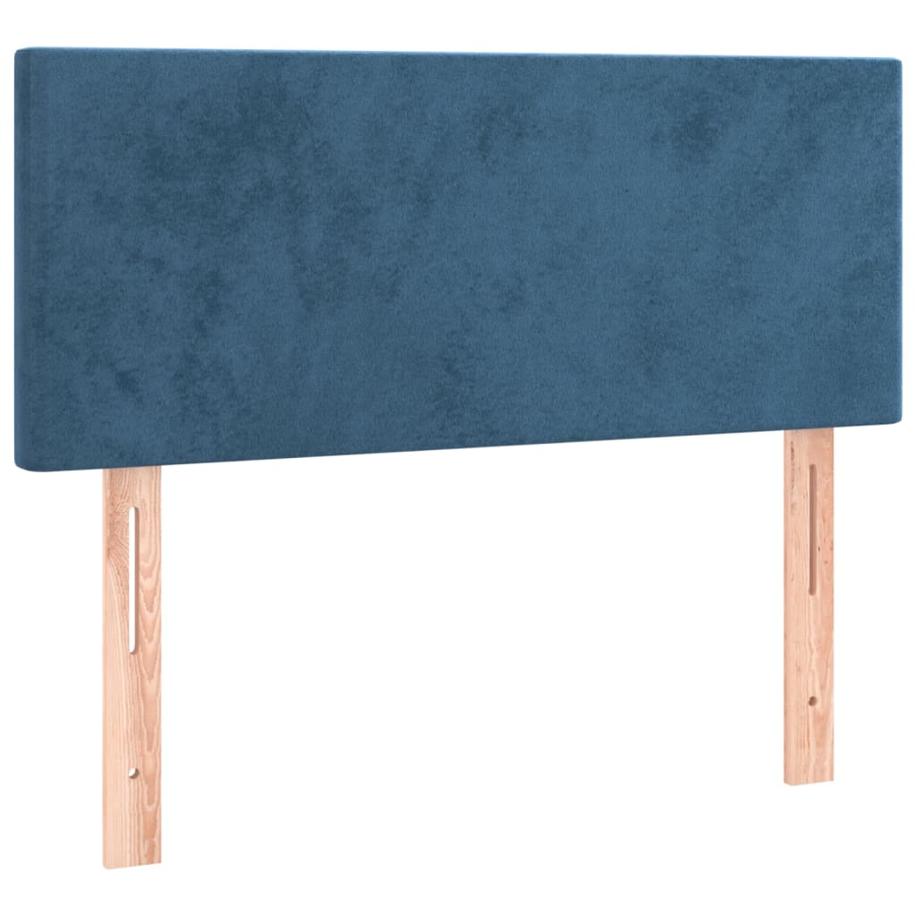 vidaXL Tăblie de pat, albastru închis, 100x5x78/88 cm, catifea vidaXL Tăblie de pat, albastru închis, 100x5x78/88 cm, catifea
