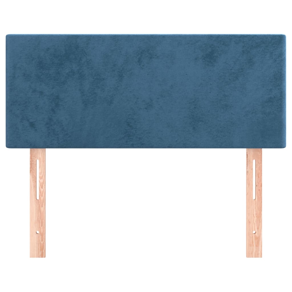 vidaXL Tăblie de pat, albastru închis, 100x5x78/88 cm, catifea vidaXL Tăblie de pat, albastru închis, 100x5x78/88 cm, catifea