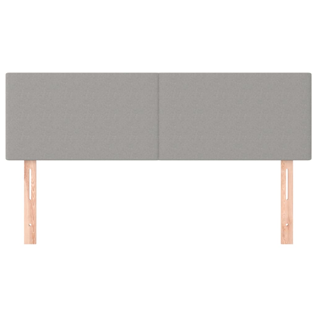 vidaXL Tăblii de pat, 2 buc., gri deschis, 72x5x78/88 cm, textil