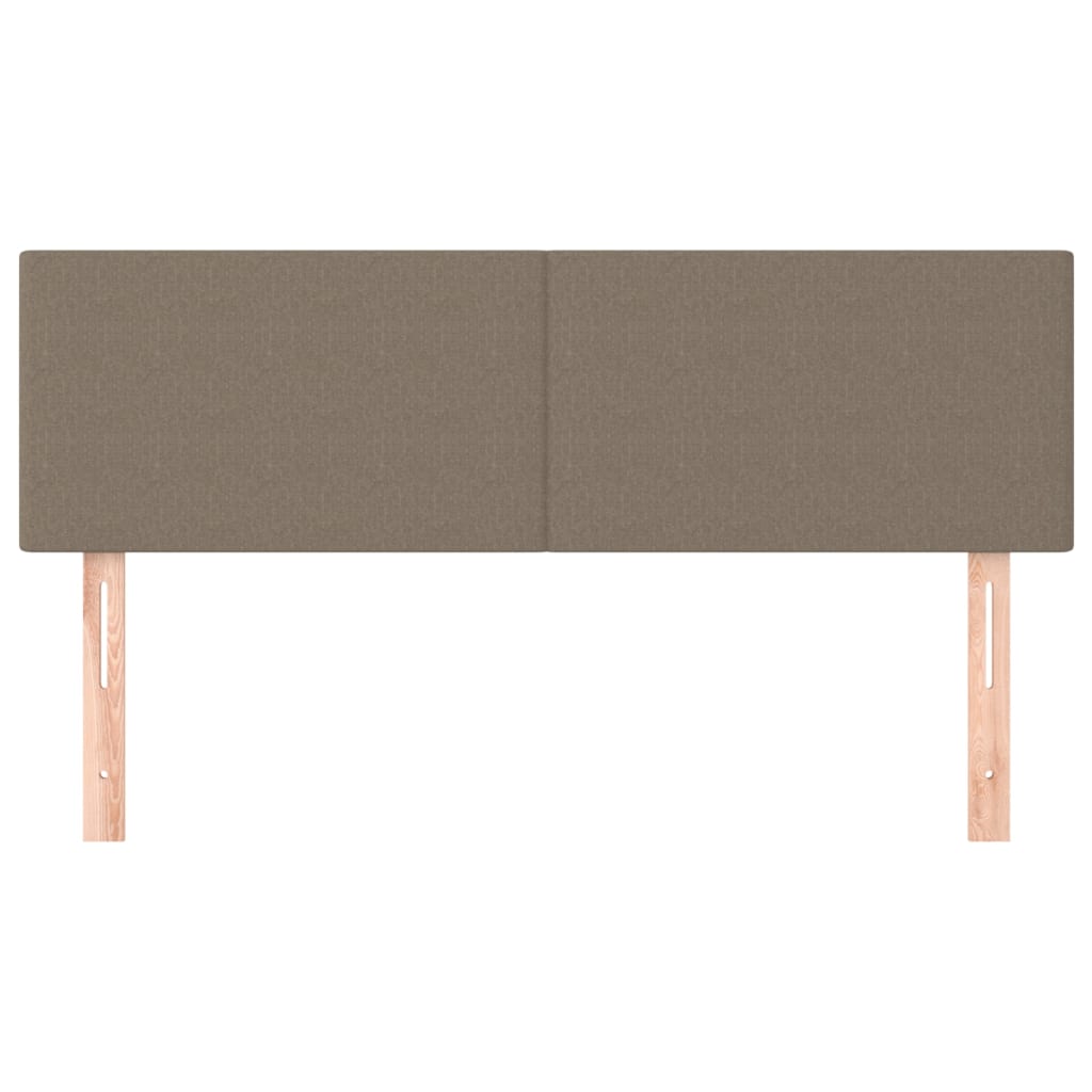 vidaXL Tăblii de pat, 2 buc., gri taupe, 72x5x78/88 cm, textil vidaXL Tăblii de pat, 2 buc., gri taupe, 72x5x78/88 cm, textil