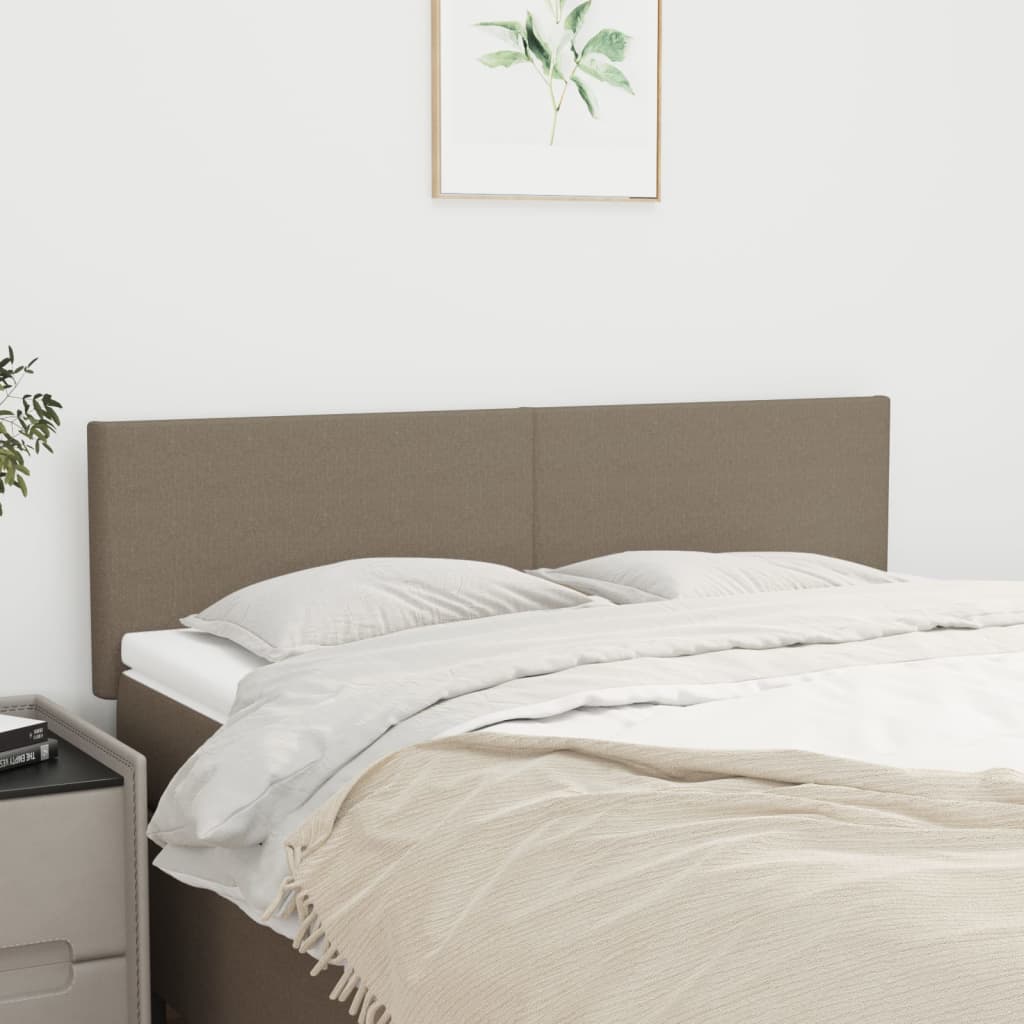 vidaXL Tăblii de pat, 2 buc., gri taupe, 72x5x78/88 cm, textil vidaXL Tăblii de pat, 2 buc., gri taupe, 72x5x78/88 cm, textil