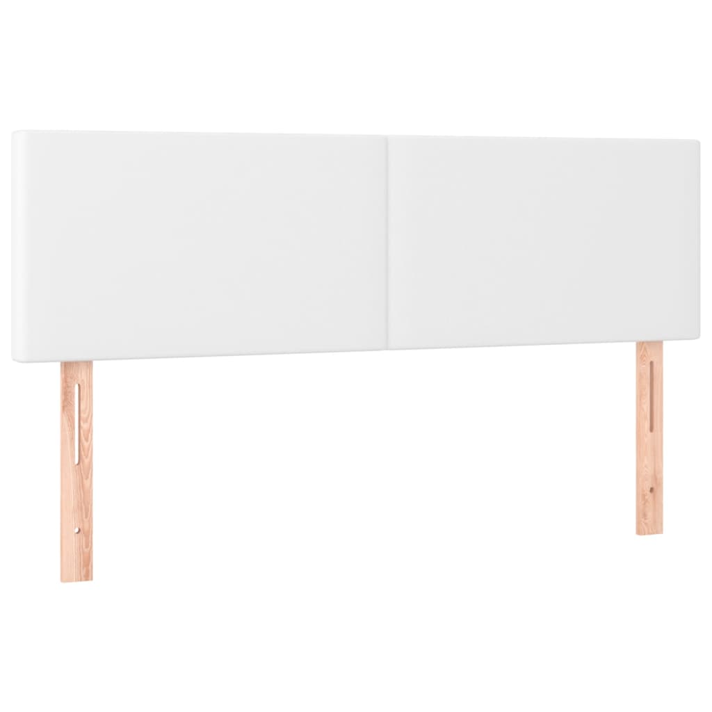vidaXL Tăblii de pat, 2 buc., alb, 72x5x78/88 cm, piele ecologică vidaXL Tăblii de pat, 2 buc., alb, 72x5x78/88 cm, piele ecologică