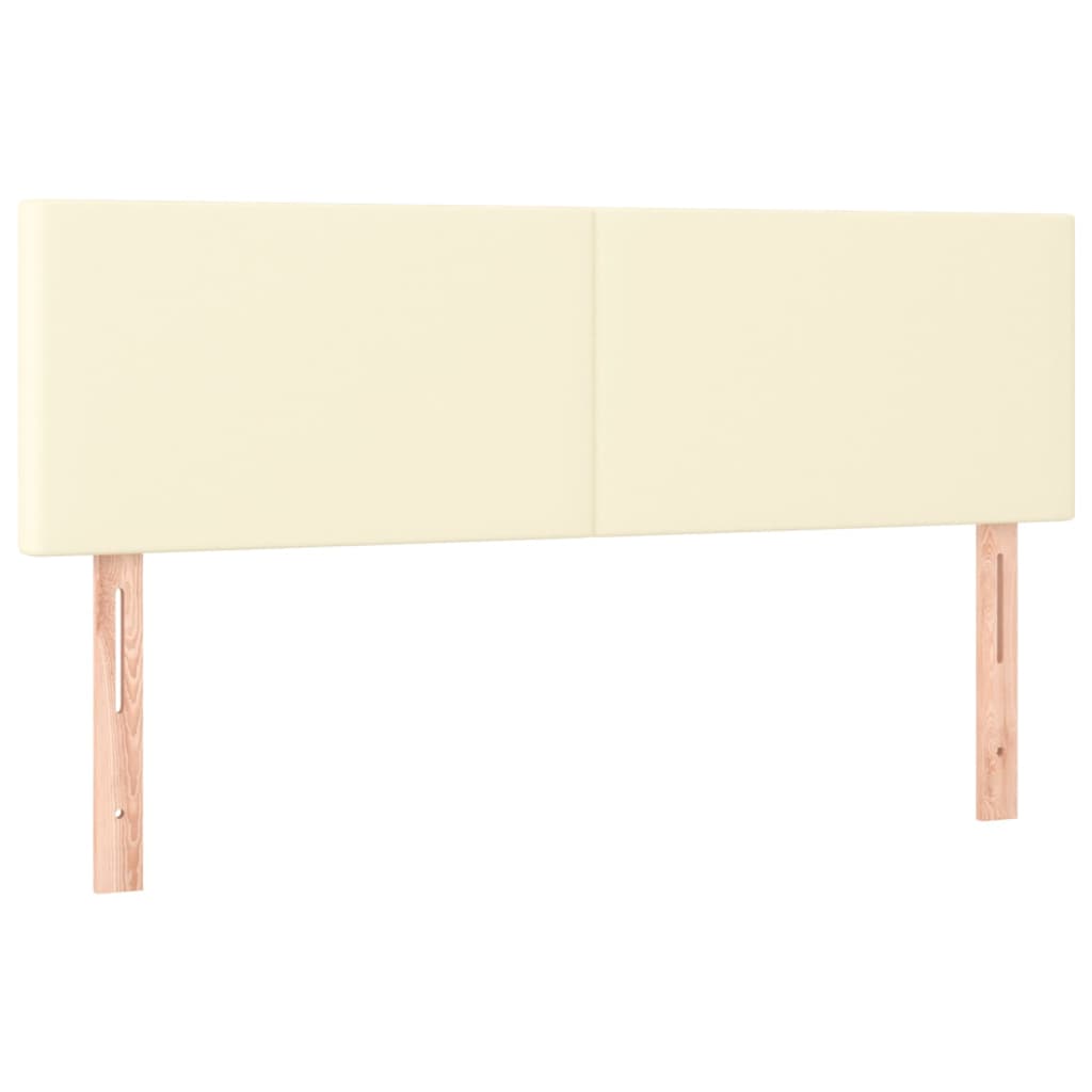 vidaXL Tăblii de pat, 2 buc., crem, 72x5x78/88 cm, piele ecologică vidaXL Tăblii de pat, 2 buc., crem, 72x5x78/88 cm, piele ecologică